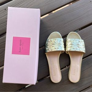 Kate Spade Gold Flats! Almost new worn once! Size 8